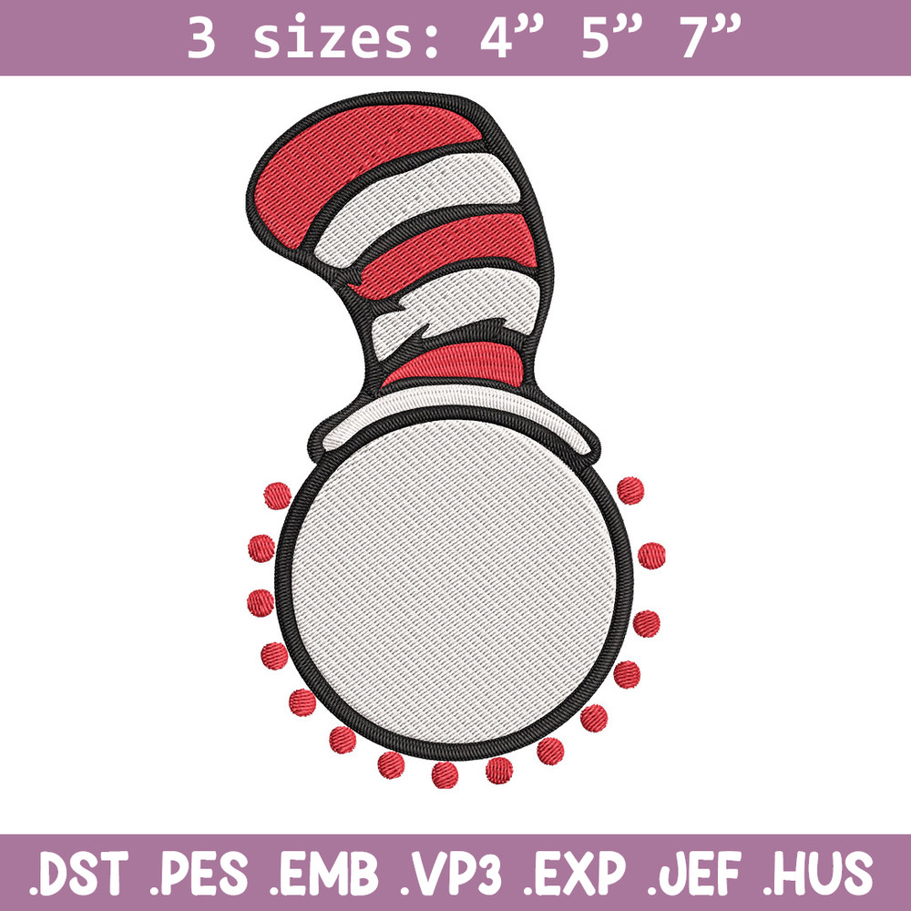 Cat In The Hat Embroidery Design, Cat In The Hat Embroidery, Embroidery File, logo shirt, Digital download..jpg