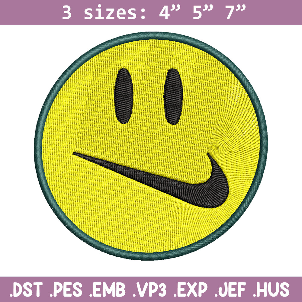 Emoji smile swoosh embroidery design, Emoji embroidery, logo design, embroidery file, logo shirt, Digital download.jpg