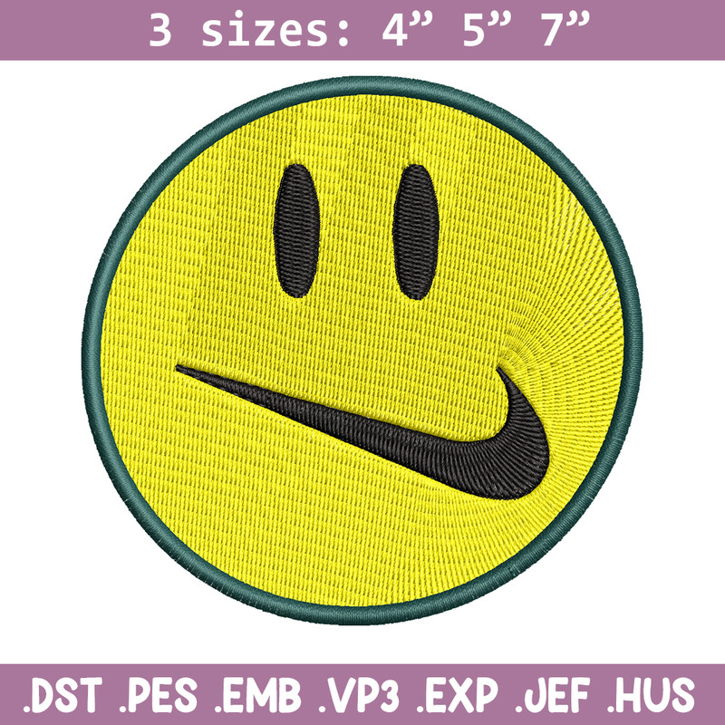 Emoji smile swoosh embroidery design, Emoji embroidery, logo design, embroidery file, logo shirt, Digital download.jpg