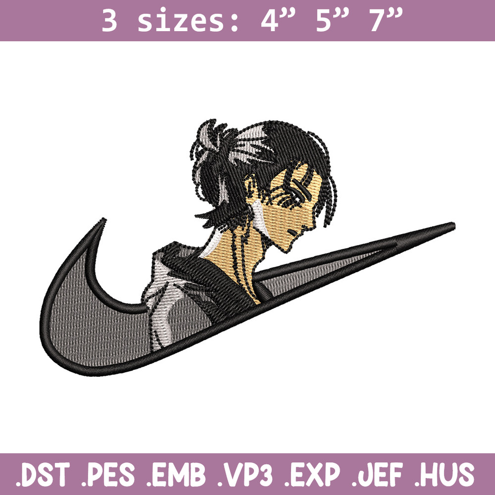 Eren x nike embroidery design, Aot embroidery, Embroidery file, Embroidery shirt, Nike design, Digital download.jpg