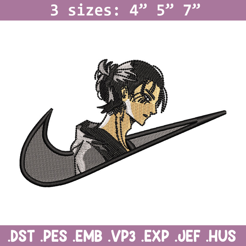 Eren x nike embroidery design, Aot embroidery, Embroidery file, Embroidery shirt, Nike design, Digital download.jpg