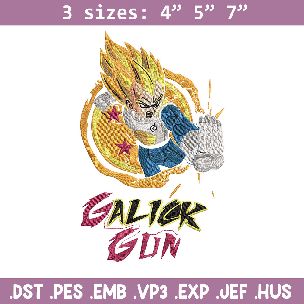 Galick gun Embroidery Design, Dragonball Embroidery, Embroidery File, Anime Embroidery, Anime shirt, Digital download.jpg
