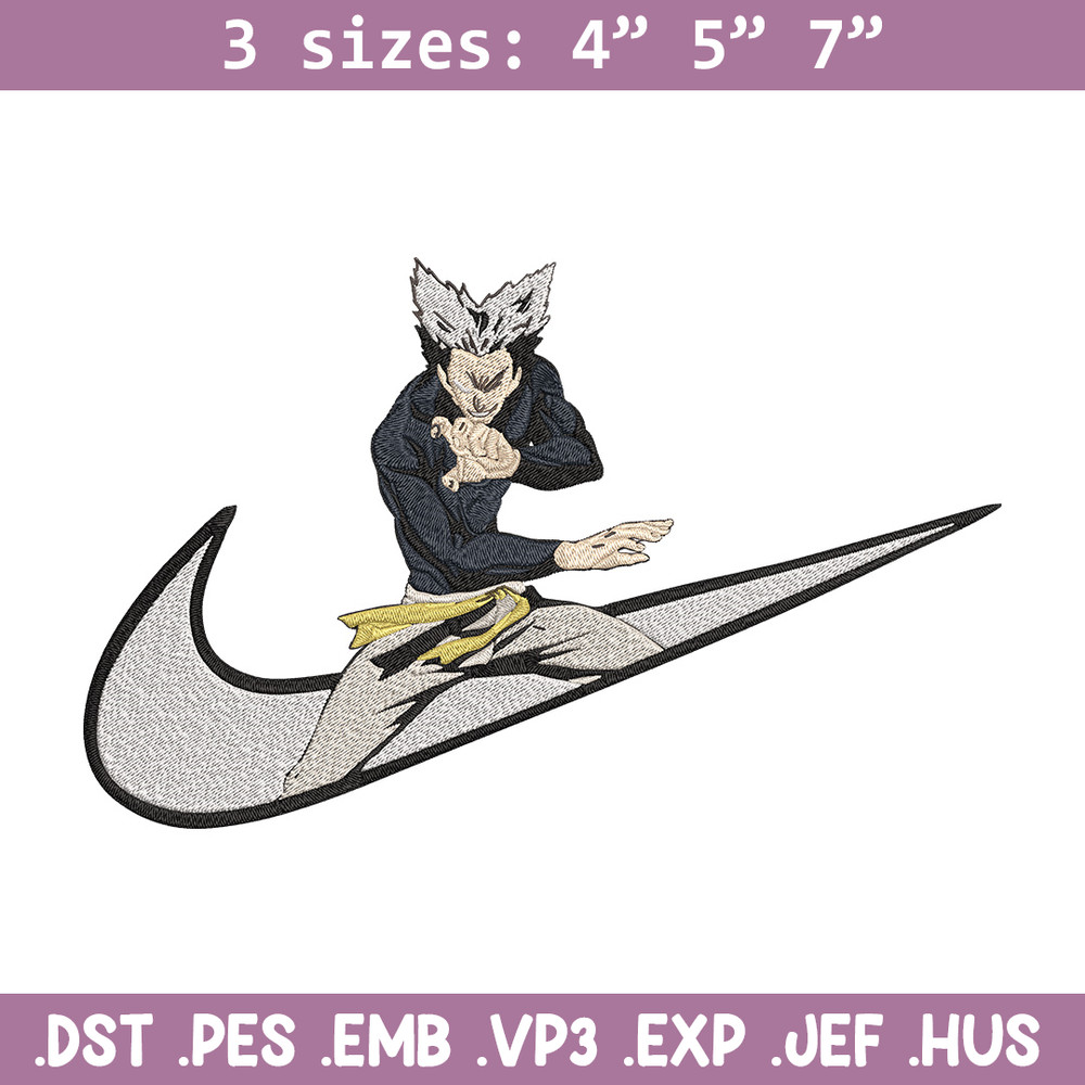 Garou x nike Embroidery Design, One punch man Embroidery, Embroidery File,Nike Embroidery, Anime shirt, Digital download.jpg