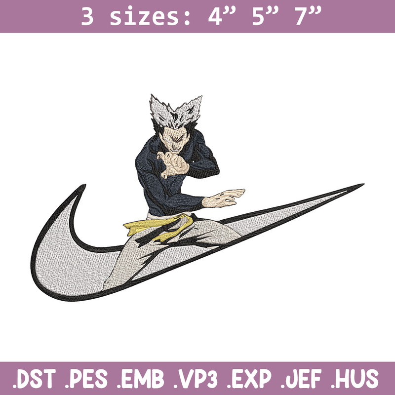 Garou x nike Embroidery Design, One punch man Embroidery, Embroidery File,Nike Embroidery, Anime shirt, Digital download.jpg