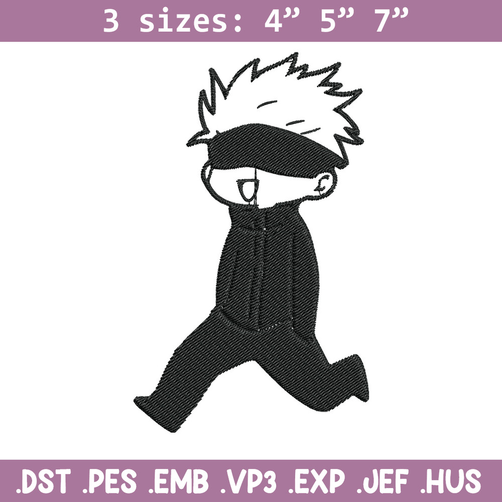 Gojo cute Embroidery Design, Jujutsu Embroidery, Embroidery File, Anime Embroidery, Anime shirt, Digital download.jpg