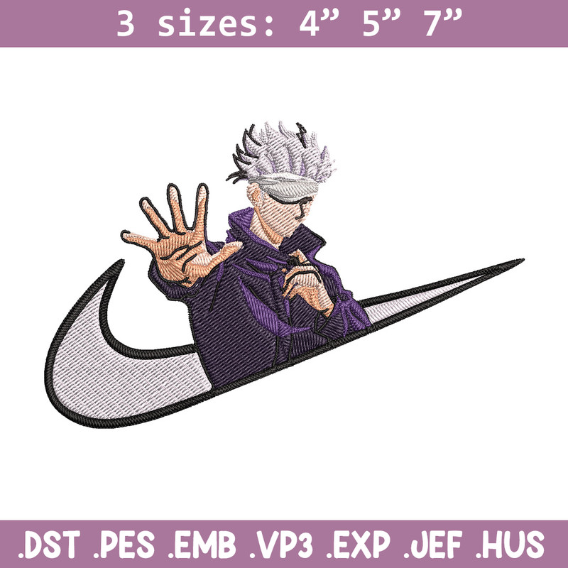 Gojo x nike Embroidery Design, Jujutsu Embroidery, Embroidery File, Nike Embroidery, Anime shirt, Digital download..jpg