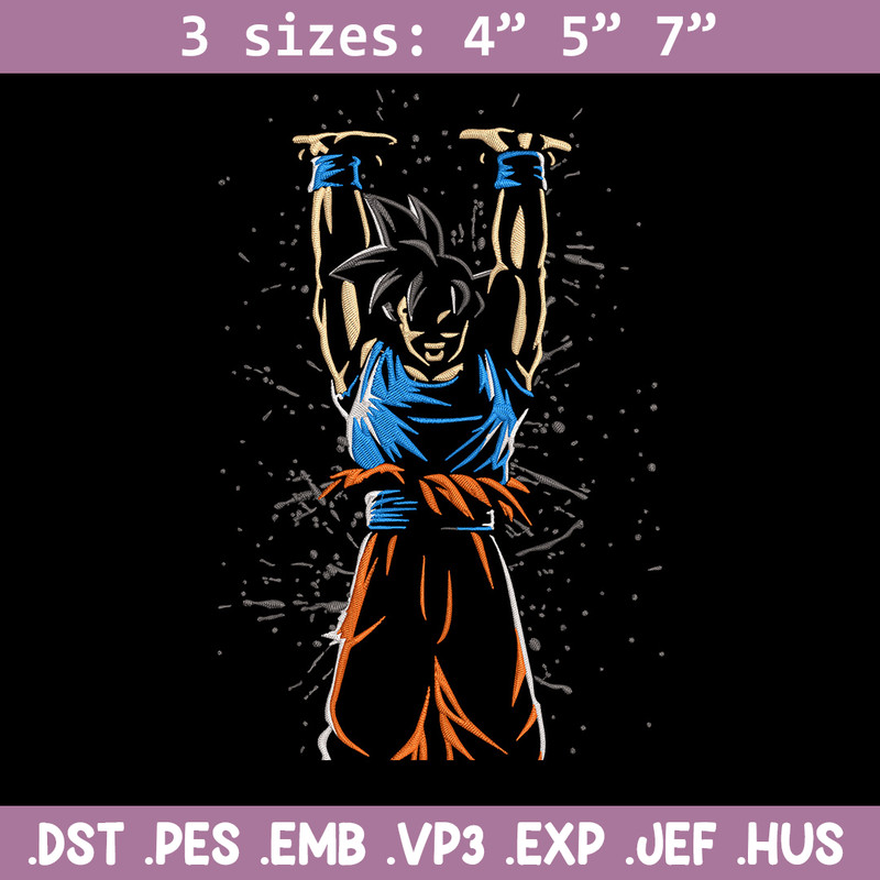 Goku genkidama Embroidery Design, Dragonball Embroidery,Embroidery File, Anime Embroidery, Anime shirt, Digital download.jpg