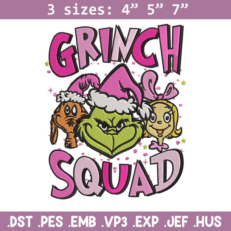Grinch squad Embroidery Design, Grinch Embroidery, Embroidery File, Chrismas Embroidery, Anime shirt, Digital download.jpg