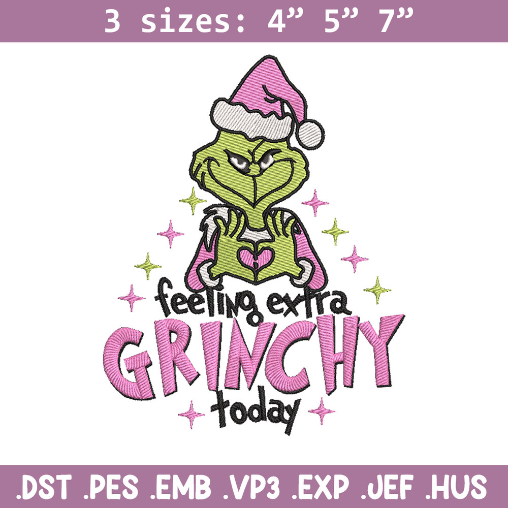 Grinch today embroidery design, Grinch embroidery, Chrismas design,Embroidery shirt, Embroidery file, Digital download.jpg