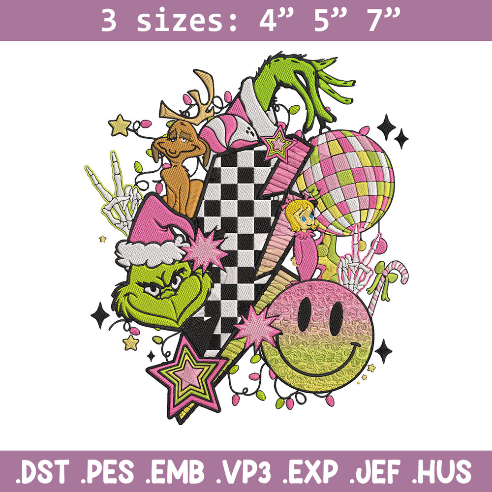 Grinch x smile icon Embroidery Design,Grinch Embroidery,Embroidery File,Chrismas Embroidery,Anime shirt,Digital download.jpg