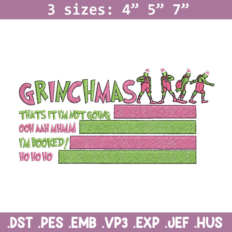 Grinchmas embroidery design, Chrismas design, Embroidery shirt, Embroidery file, Grinch embroidery, Digital download.jpg