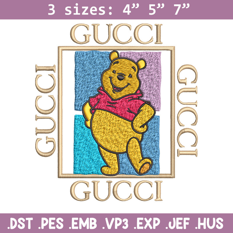 Gucci Winnie Pooh Embroidery design, Winnie Pooh Embroidery, cartoon design, Embroidery File, Digital download..jpg