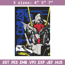 gundam robot embroidery design, gundam embroidery, embroidery file, anime embroidery,anime shirt, digital download