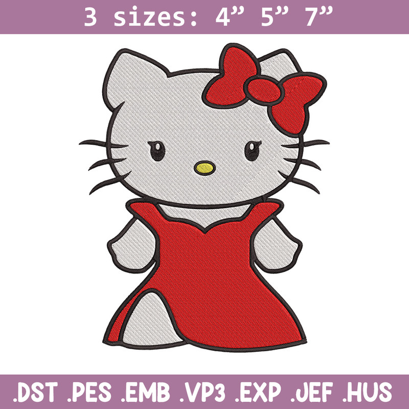 Hello kitty dress Embroidery Design, Hello kitty Embroidery, Embroidery File, Anime Embroidery, Digital download.jpg