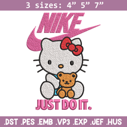 hello kitty nike embroidery design, hello kitty embroidery, nike design, embroidery file, cartoon logo. instant download