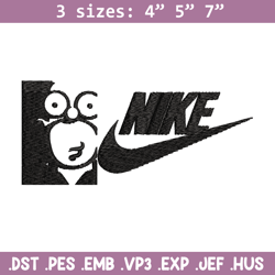 homer simpson nike embroidery design, homer simpson embroidery, nike design, embroidery file, instant download.