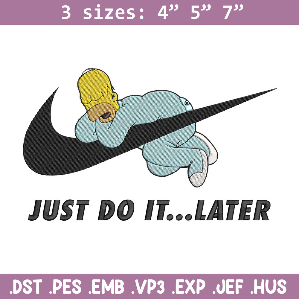 Homer x nike Embroidery Design, Simpson Embroidery, Embroidery File, Nike Embroidery, Anime shirt, Digital download..jpg