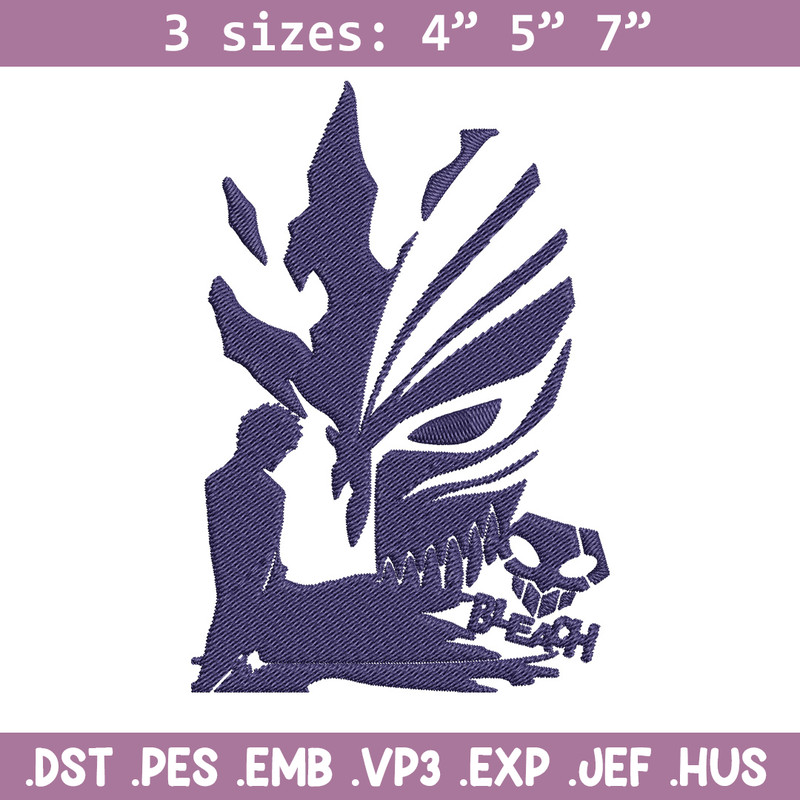 Ichigo mask Embroidery Design, Bleach Embroidery, Embroidery File, Anime Embroidery,Anime shirt, Digital download.jpg