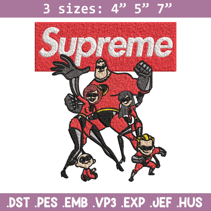 Incredibles supreme logo Embroidery design, supreme cartoon Embroidery, logo design, Embroidery File, Instant download..jpg