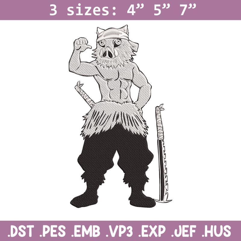 Inosuke Embroidery Design,Demon slayer Embroidery, Embroidery File,Anime Embroidery,Anime shirt,Digital download.jpg