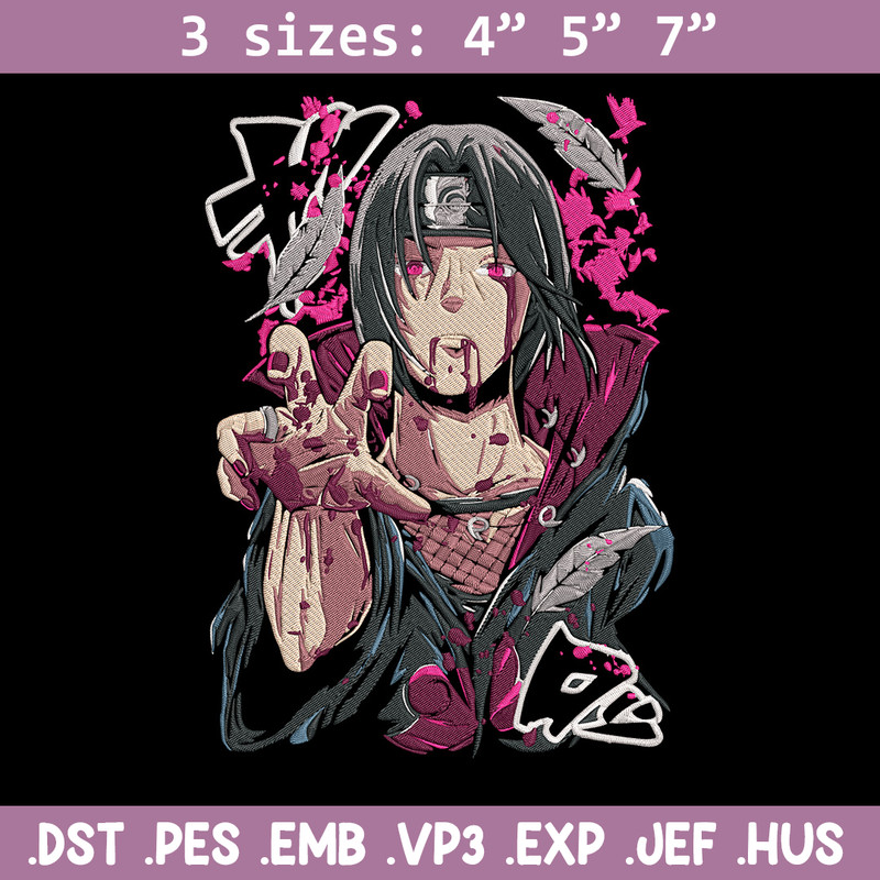 Itachi poster Embroidery Design,Naruto Embroidery, Embroidery File, Anime Embroidery,Anime shirt, Digital download..jpg