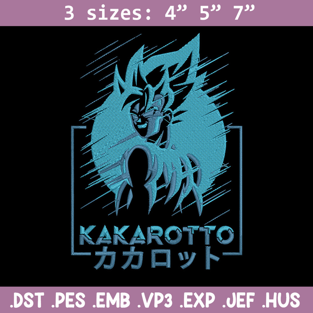 Kakarotto Embroidery Design, Dragonball Embroidery, Embroidery File, Anime Embroidery, Anime shirt,Digital download..jpg