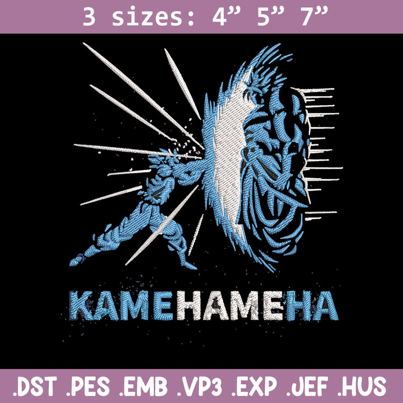 Kamehameha Embroidery Design, Dragonball Embroidery, Embroidery File, Anime Embroidery, Anime shirt, Digital download.jpg