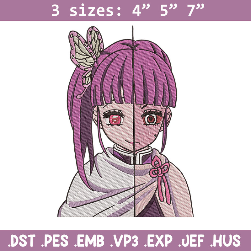 Kanao face Embroidery Design, Demon slayer Embroidery, Embroidery File, Anime Embroidery, Digital download..jpg