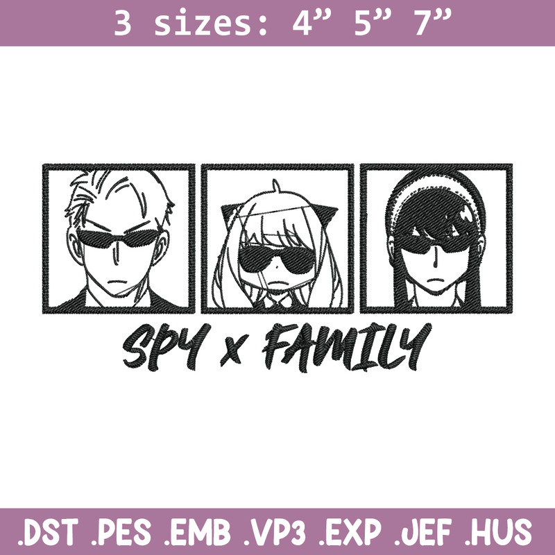Logo Spy x family Embroidery Design, Spy x family Embroidery, Embroidery File, Anime Embroidery, Digital download..jpg
