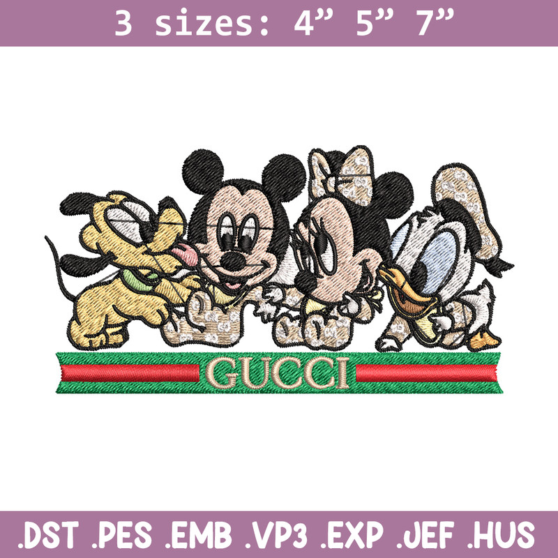 Mickey friends Embroidery Design, Gucci Embroidery, Embroidery File, Logo shirt, Sport Embroidery, Digital download.jpg