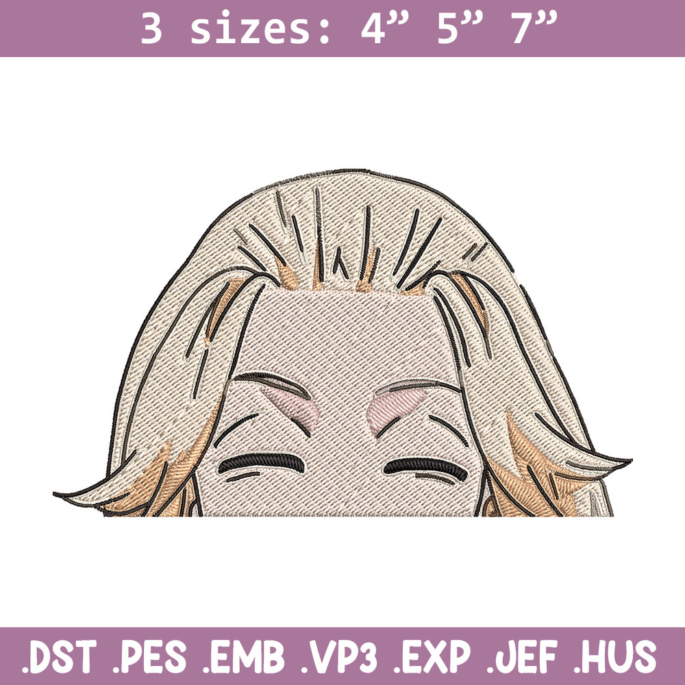 Mikey Peeker Embroidery Design, Tokyo Revengers Embroidery, Embroidery File, Anime Embroidery, Digital download..jpg