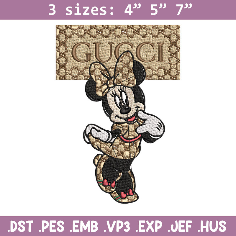 Minnie gucci Embroidery Design, Disney Embroidery, Embroidery File, Brand Embroidery, Logo shirt, Digital download.jpg