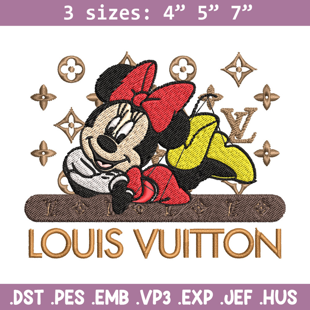 Minnie louis vuitton Embroidery Design, Lv Embroidery, Embroidery File, Brand Embroidery, Logo shirt, Digital download.jpg