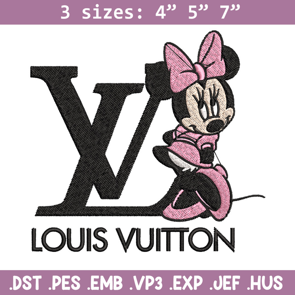 Minnie louis vuitton Embroidery Design, Lv Embroidery, Embroidery File, Disney Embroidery, Logo shirt, Digital download.jpg