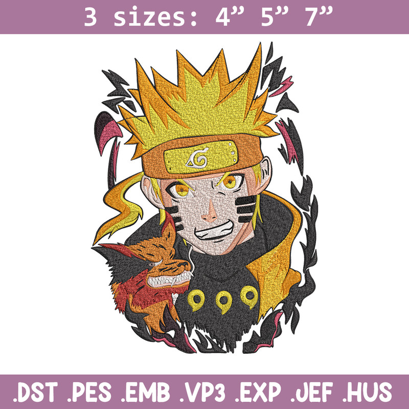 Naruto poster Embroidery Design, Naruto Embroidery, Embroidery File, Anime Embroidery, Anime shirt, Digital download..jpg