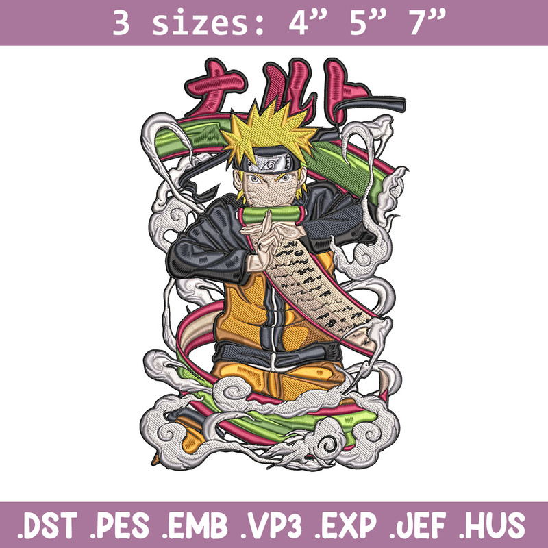 Naruto poster Embroidery Design, Naruto Embroidery, Embroidery File, Anime Embroidery, Anime shirt, Digital download.jpg