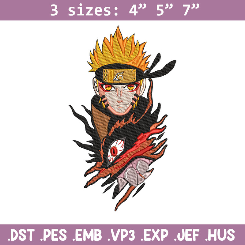 Naruto x kurama Embroidery Design, Naruto Embroidery, Embroidery File, Anime Embroidery, Anime shirt, Digital download..jpg