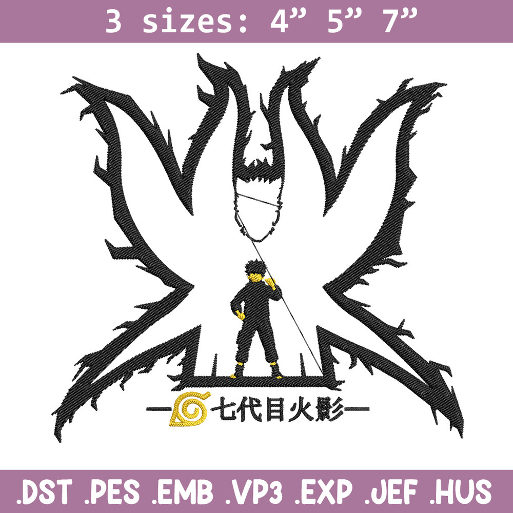 Naruto x kurama Embroidery Design, Naruto Embroidery, Embroidery File, Anime Embroidery,Anime shirt, Digital download..jpg