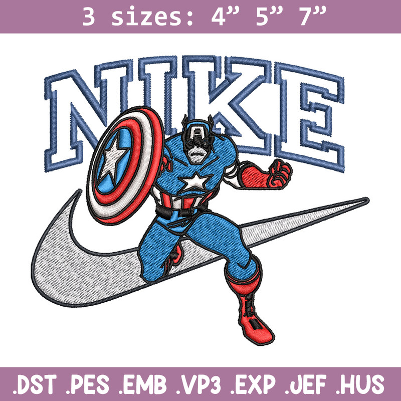 Nike captain america Embroidery Design, Brand Embroidery, Nike Embroidery, Embroidery File, Logo shirt, Digital download.jpg