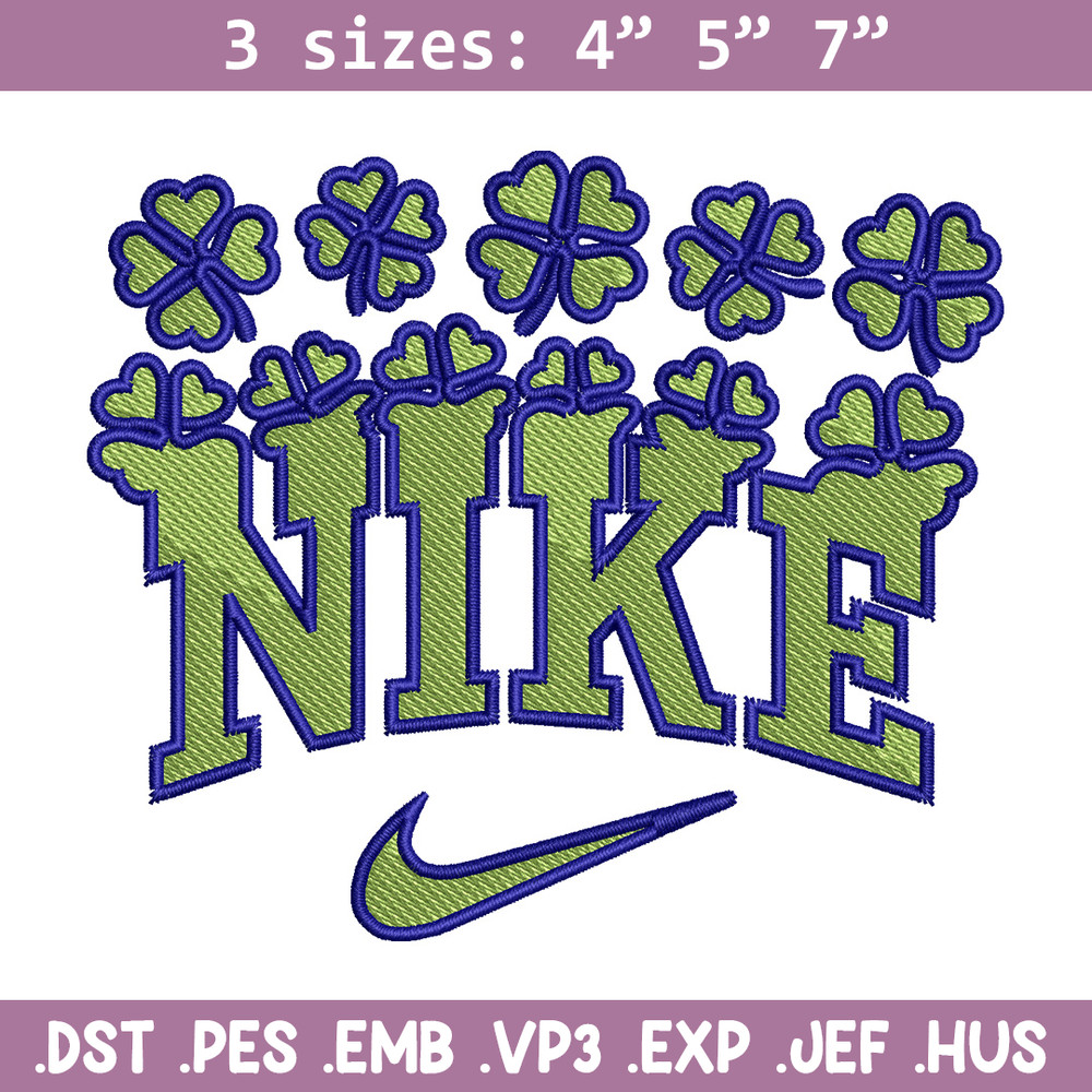 Nike flower green embroidery design, Flower embroidery, Nike design, Embroidery shirt, Embroidery file, Digital download.jpg