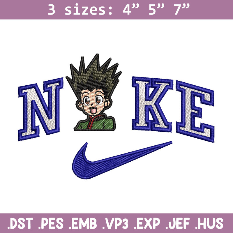 Nike gon embroidery design, Hunter x hunter embroidery, Nike design,Embroidery file,Embroidery shirt,Digital download.jpg