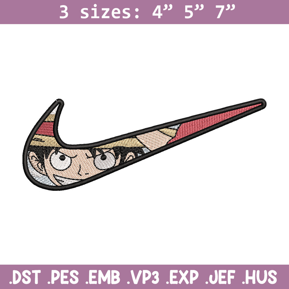 Nike luffy smile embroidery design, One piece embroidery,Nike design,Embroidery shirt, Embroidery file, Digital download.jpg