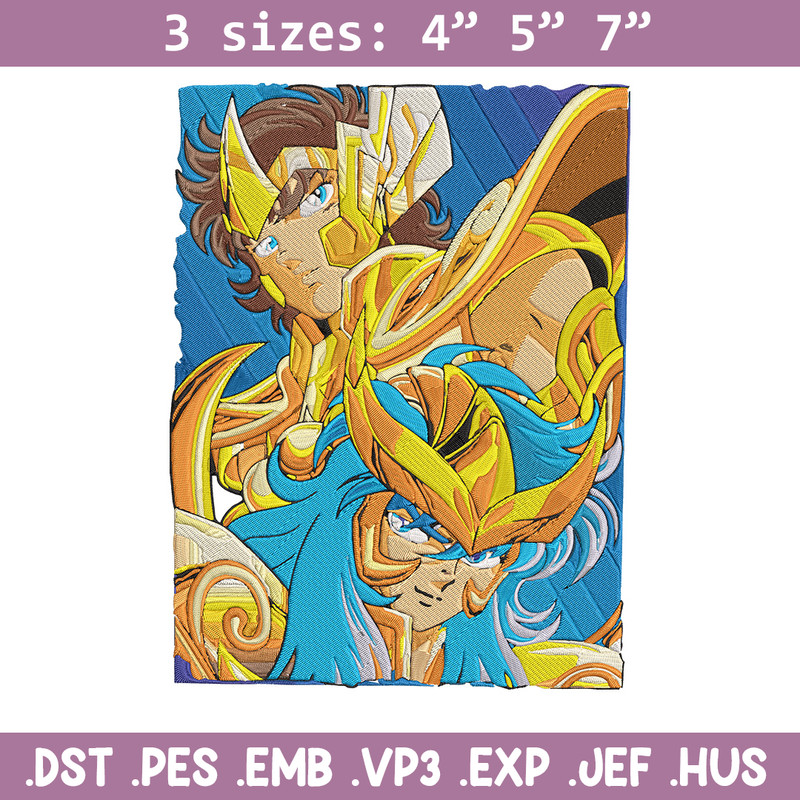 Saint Seiya Embroidery Design, Saint Seiya Embroidery, Embroidery File, Anime Embroidery, Anime shirt, Digital download.jpg