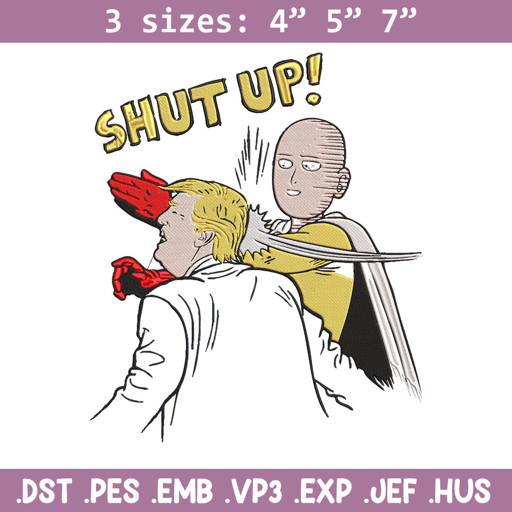 Saitama meme Embroidery Design, One punch man Embroidery, Embroidery File, Anime Embroidery,Anime shirt,Digital download.jpg