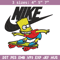 Simpson funny Nike Embroidery design, Simpson cartoon Embroidery, Nike design, Embroidery file, Instant download..jpg