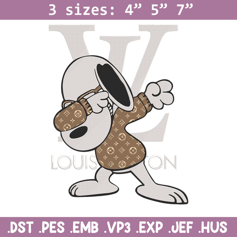 Snoopy x LV Embroidery Design, Peanuts Embroidery, Embroidery File, LV Embroidery, Anime shirt, Digital download.jpg