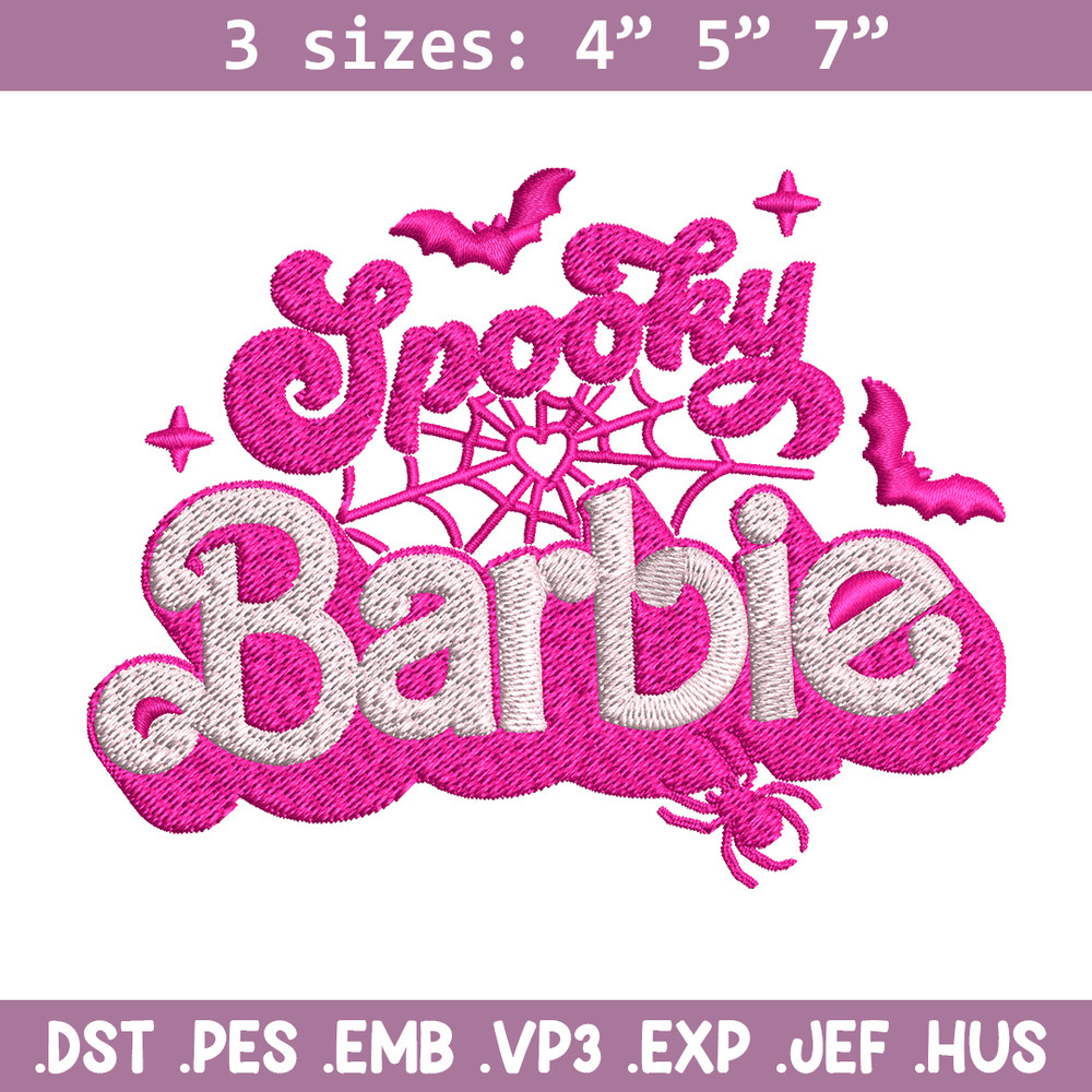 Spooky Barbie Embroidery design, Spooky Barbie Embroidery, Embroidery File, logo design, logo shirt, Digital download..jpg