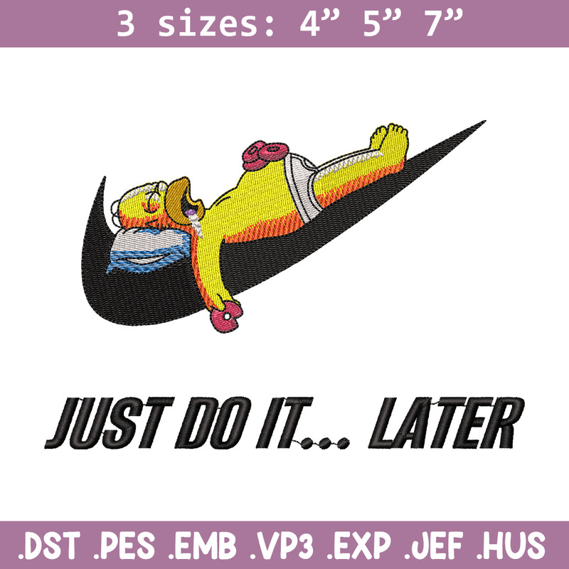 Swoosh Homer embroidery design, The Simpsons embroidery, Nike design, cartoon design, cartoon shirt, Digital download.jpg