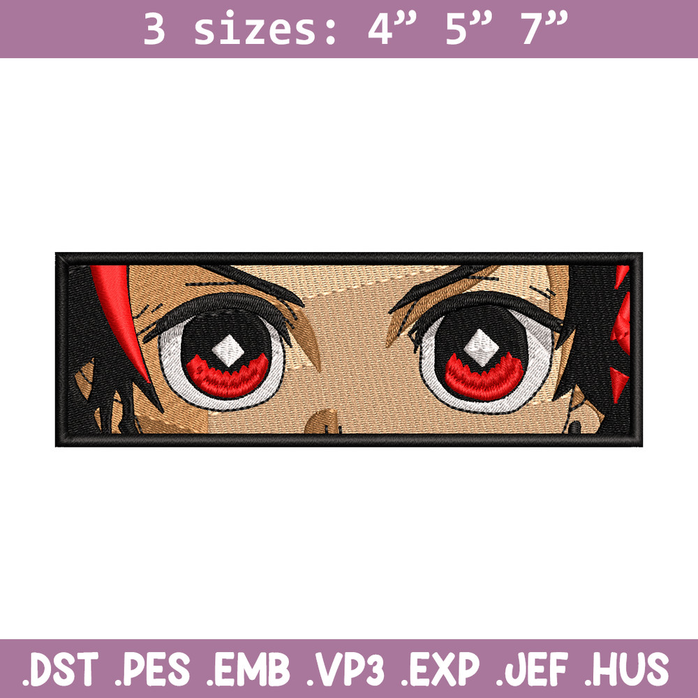 Tanjiro eyes embroidery design, Kimetsu no Yaiba embroidery, Nike design, anime design, anime shirt, Digital download.jpg