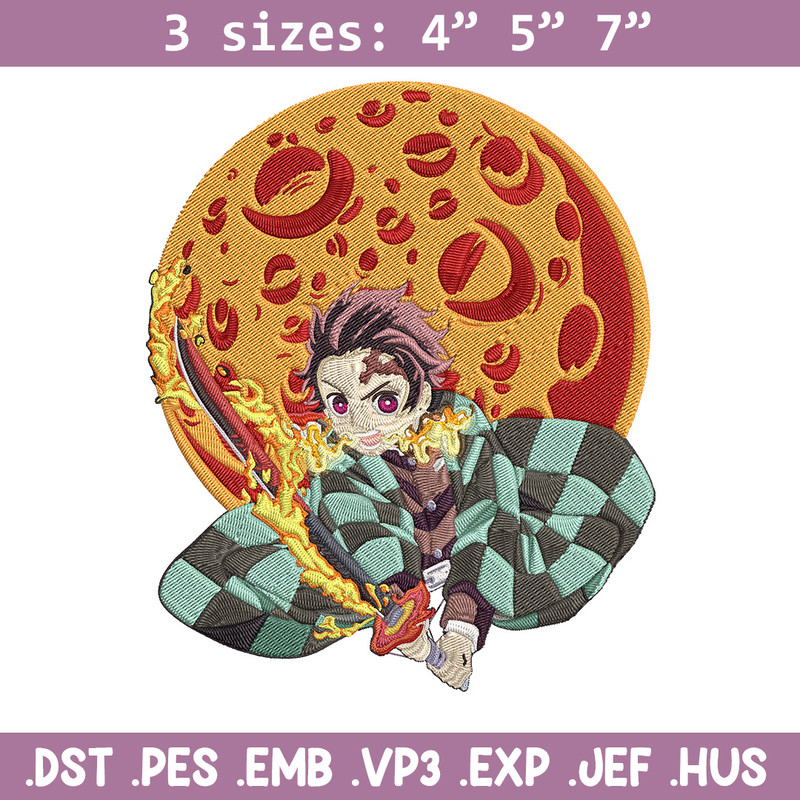 Tanjiro fire Embroidery Design, Demon slayer Embroidery,Embroidery File,Anime Embroidery, Anime shirt,Digital download.jpg
